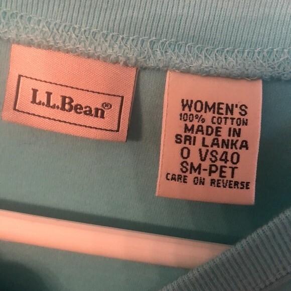 LL BEAN SIZE SP TURQUOISE BLUE SHORT SLEEVE 100% COTTON T SHIRT MAXI DRESS - Picture 6 of 6